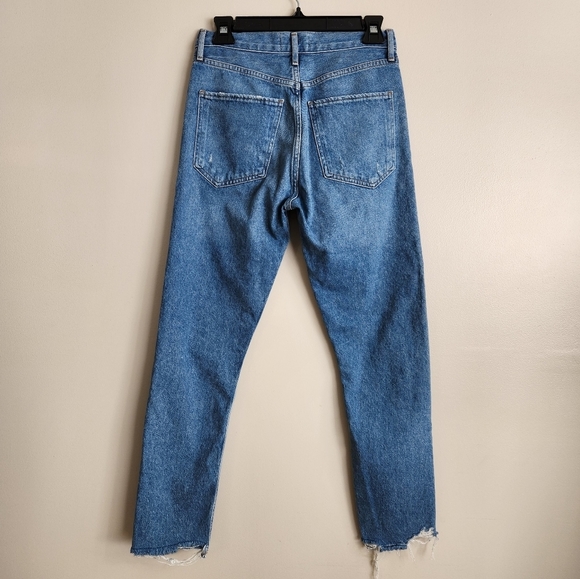AGOLDE Revolve "Jamie" Distressed High Rise Straight in Arrival Wash Size 25 - Picture 8 of 16